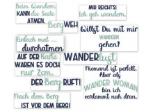 Stickserie - Hiking Wandern Sprüche